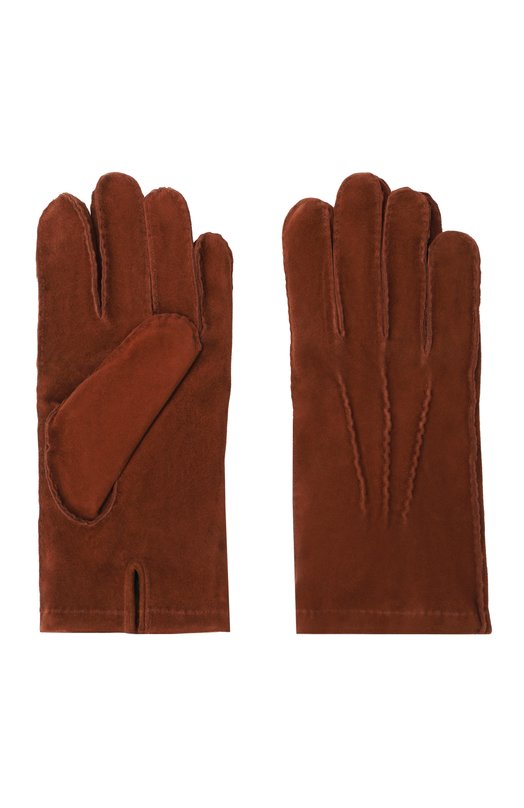 Замшевые перчатки 12 STOREEZ 133467 Коричневый  133467 Фото 3