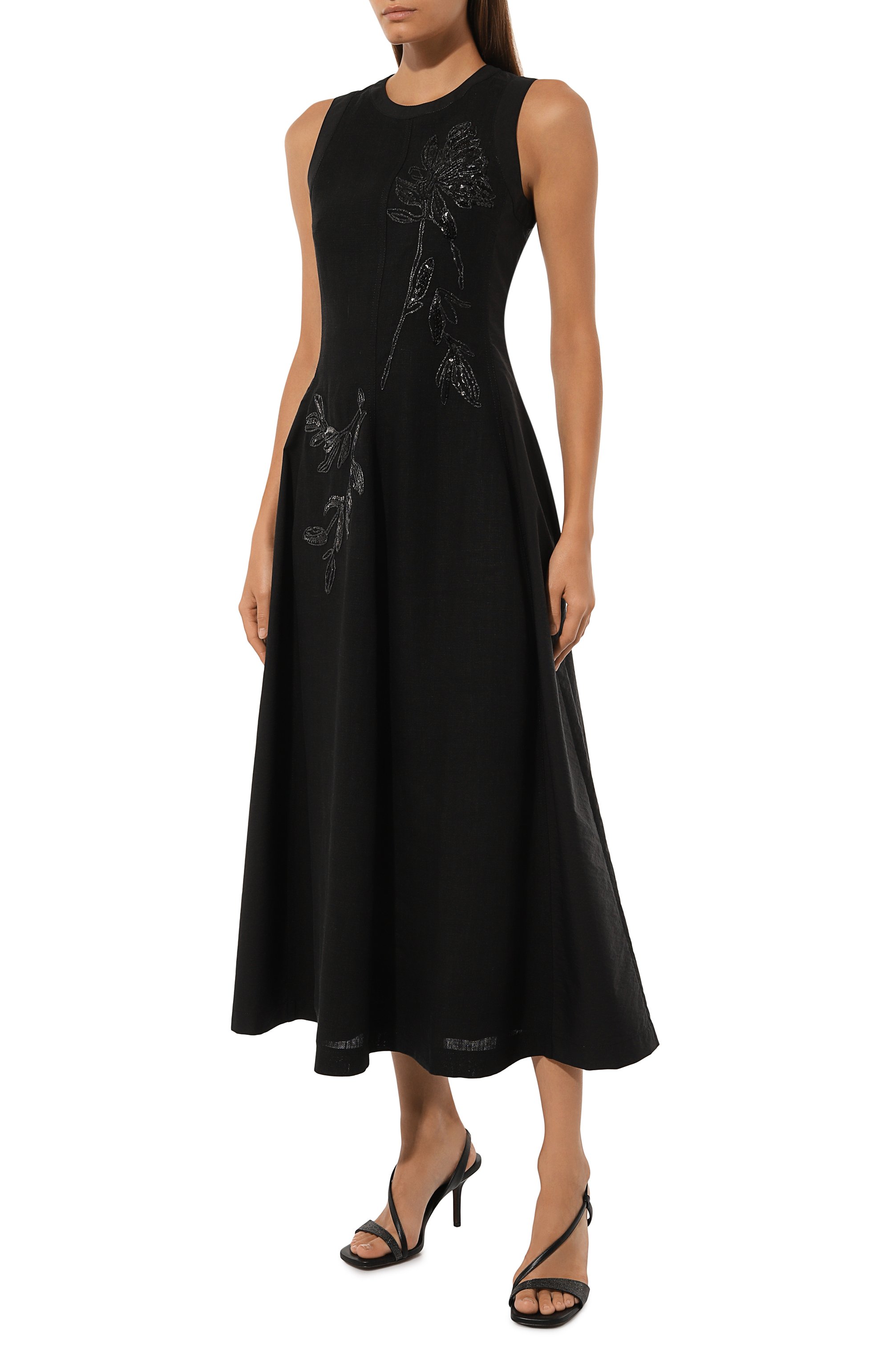 Хлопковое платье BRUNELLO CUCINELLI, арт. M0F79A5185, фото 3