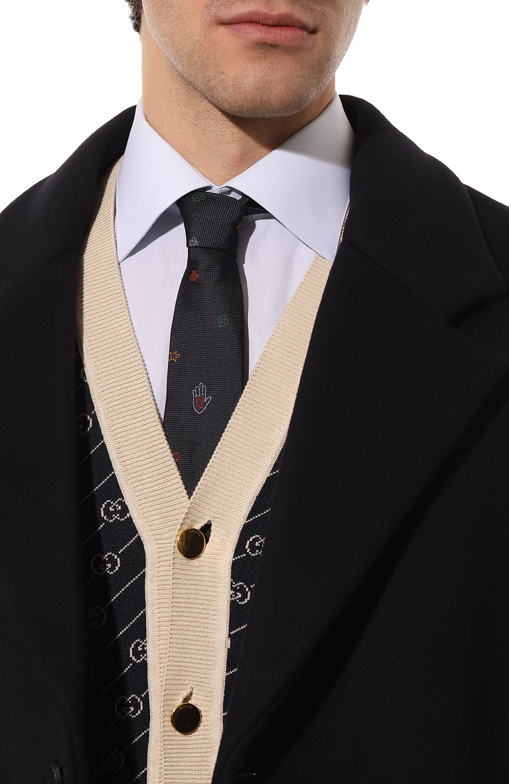 Шелковый галстук GUCCI, арт. 624090 4E002, фото 2