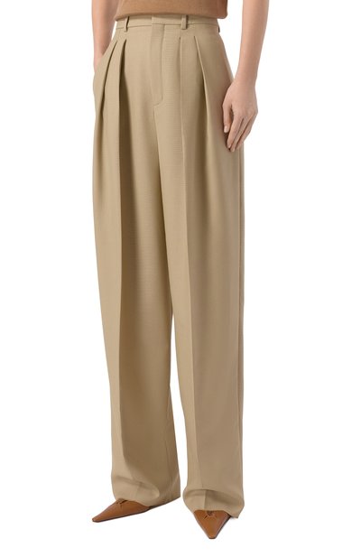 Брюки из шерсти и шелка SAINT LAURENT, арт. 854457/Y7K11, фото 3