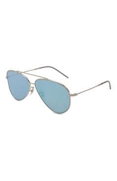 Женские солнцезащитные очки RAY-BAN голубого цвета, арт. R0101S-003/GA | Фото 1 (Нос: Не проставлено; Региональные ограничения белый список (Axapta Mercury): Не проставлено; Кросс-КТ: С/з-унисекс; Тип очков: С/з; Материал: Металл; Очки форма: Авиаторы; Оптика Гендер: оптика-унисекс)