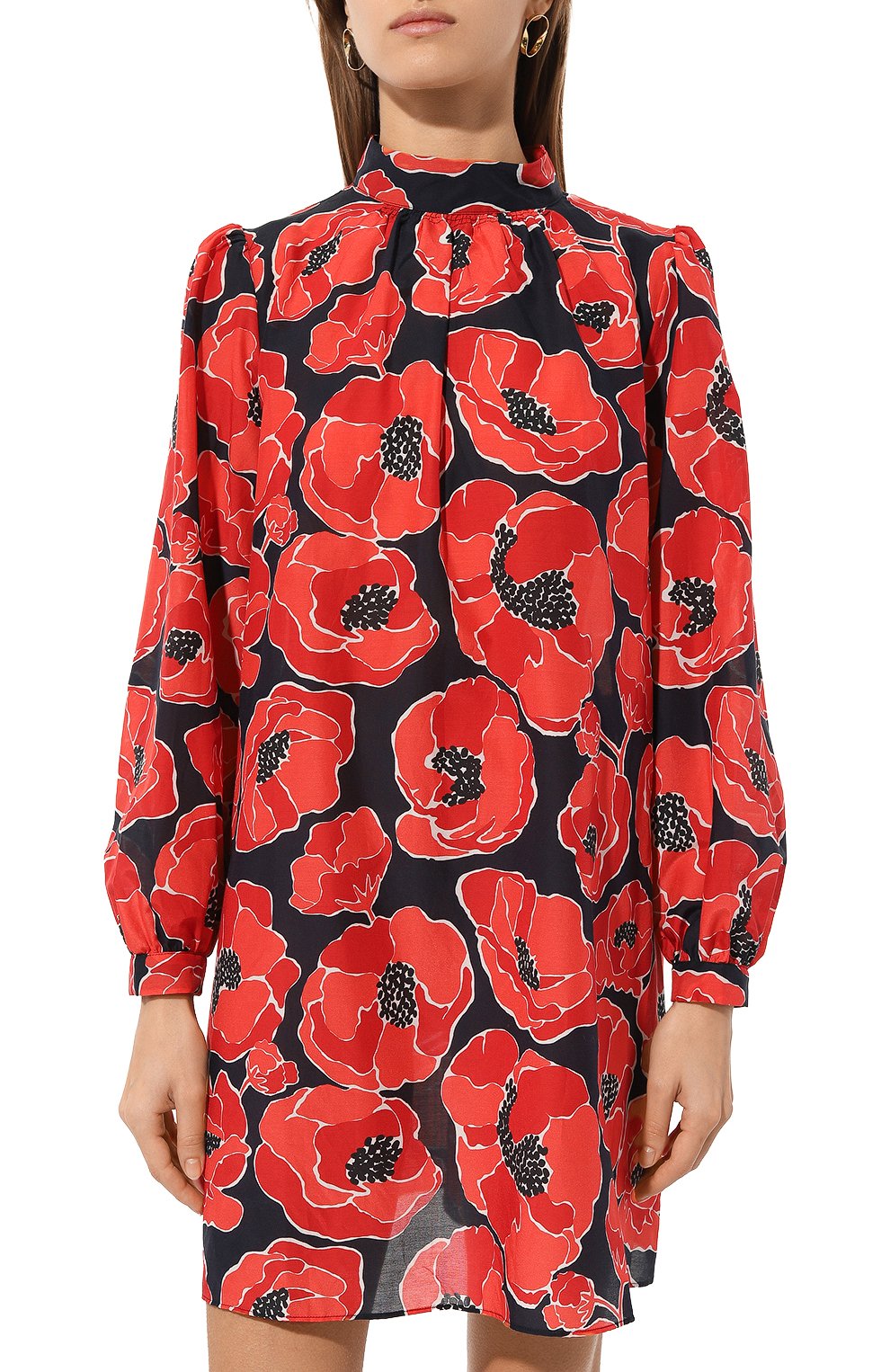 Платье из хлопка и шелка A.P.C., арт. C0GVYF35062EAE, фото 3