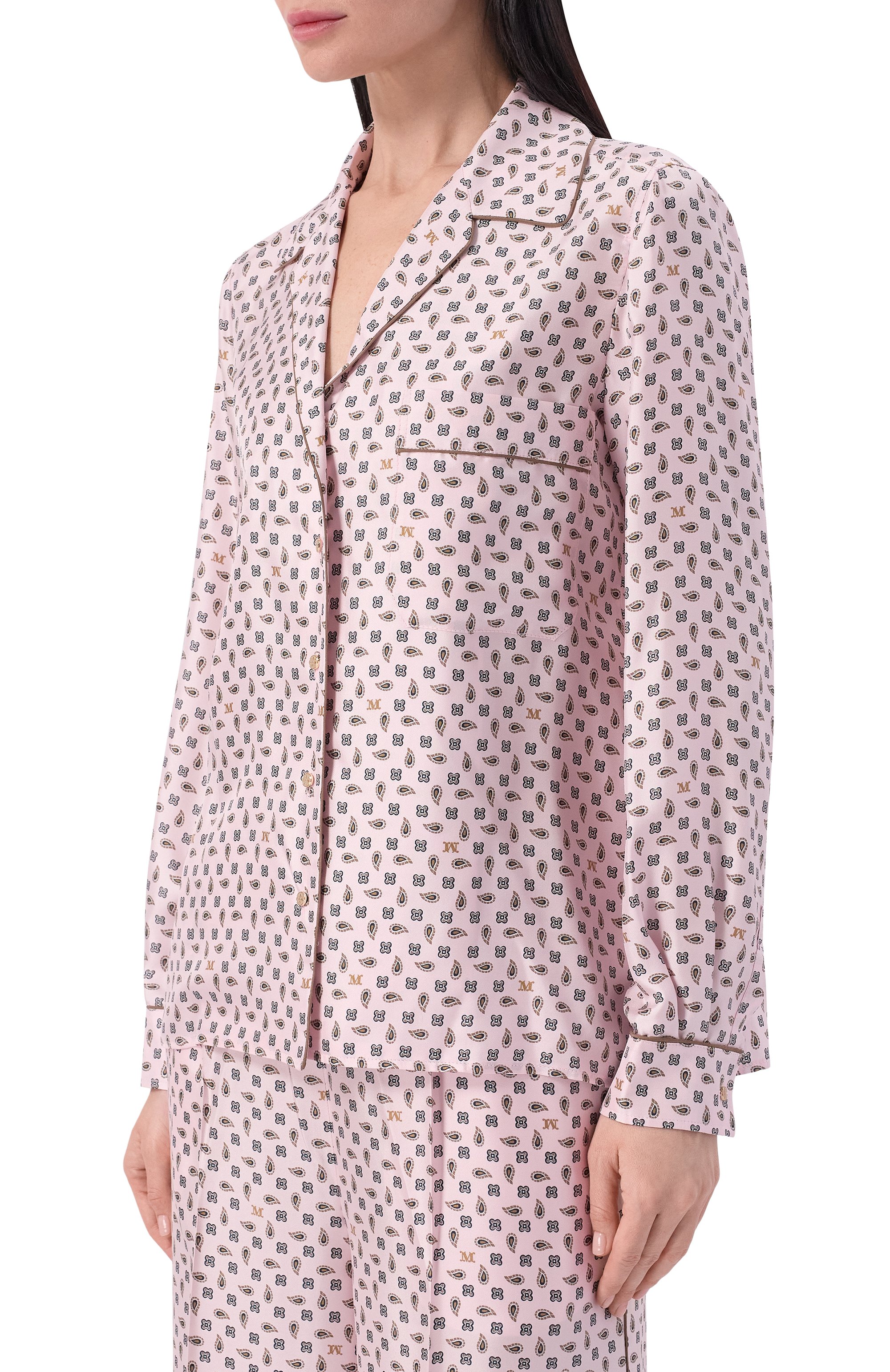 Шелковая рубашка MAX MARA розового цвета по цене 69950 руб., арт. MXMDISC0, фото 3 Шелковая рубашка MAX MARA, арт. MXMDISC0, фото 3