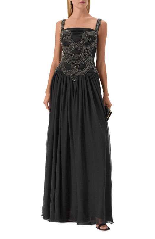 Шелковое платье Zuhair Murad PDR25005/CHSI028 Чёрный  PDR25005/CHSI028 Фото 2