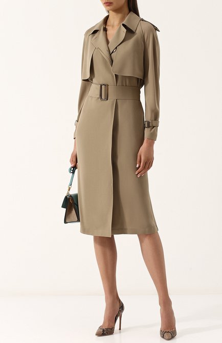 Женское приталенное шелковое платье с поясом MICHAEL KORS COLLECTION, арт. KDK/425AKK552