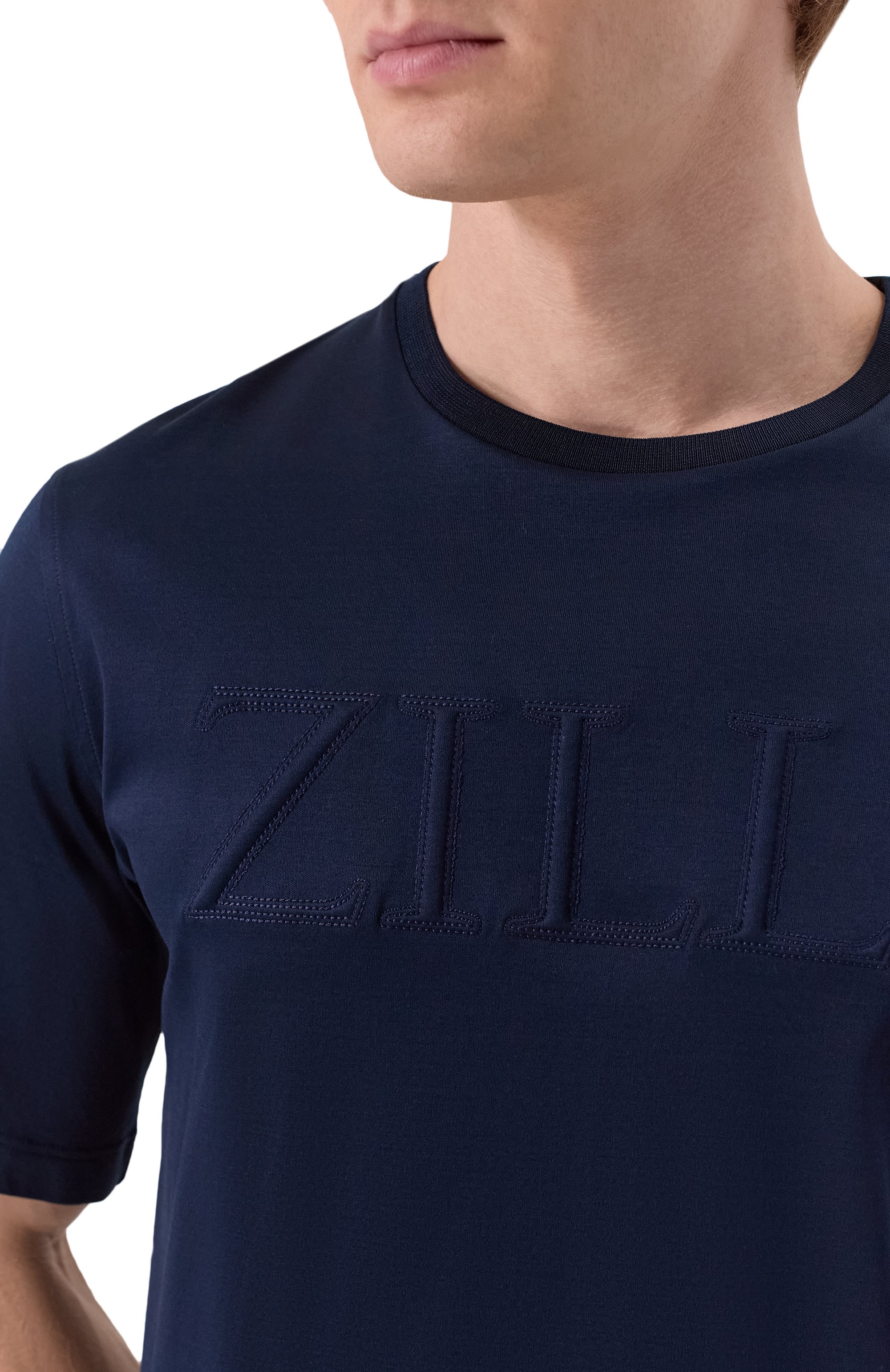 Хлопковая футболка ZILLI темно-синего цвета по цене 59950 руб., арт. TSR02AM0100VZL000_, фото 5 Хлопковая футболка ZILLI, арт. TSR02AM0100VZL000_, фото 5