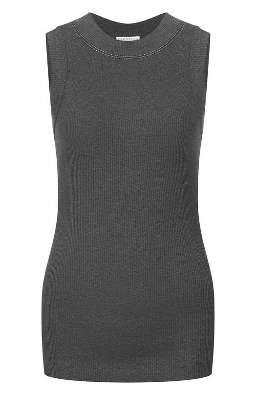 Хлопковая майка Brunello Cucinelli MG902BW700 Серый MG902BW700