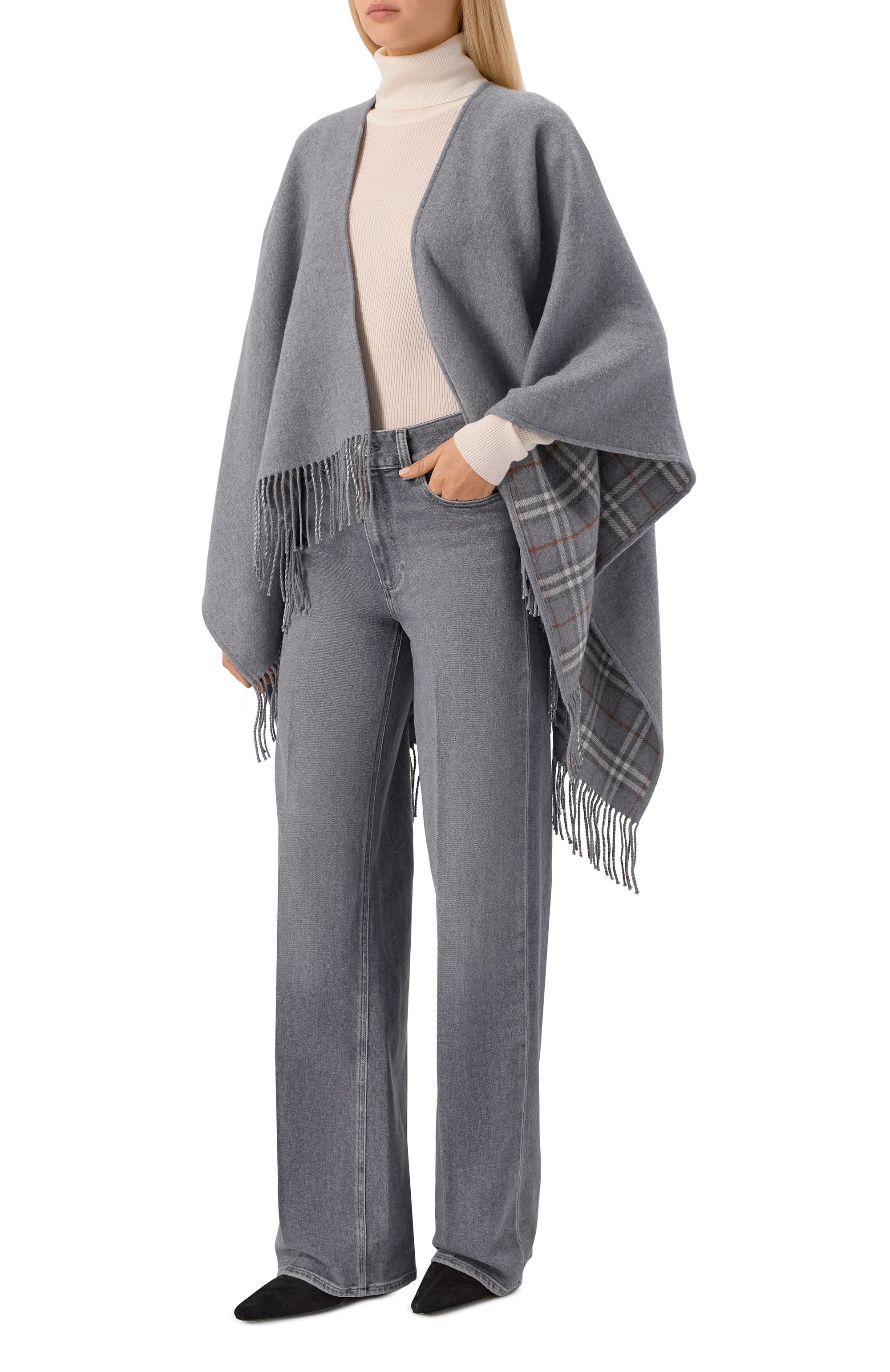 Двусторонняя накидка BURBERRY, арт. 8071675, фото 2