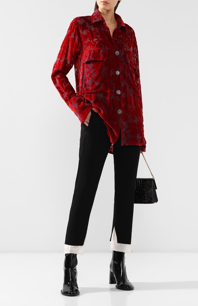 Брюки из смеси шерсти и хлопка ANN DEMEULEMEESTER черного цвета по цене 45350 руб., арт. 1902-1400-P-167-099, фото 2 Брюки из смеси шерсти и хлопка ANN DEMEULEMEESTER, арт. 1902-1400-P-167-099, фото 2