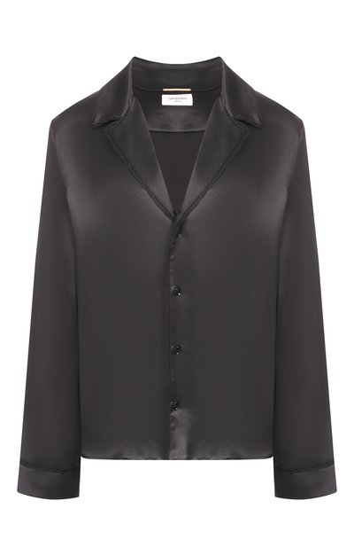 Женская атласная блузка SAINT LAURENT, арт. 856270/Y7G27