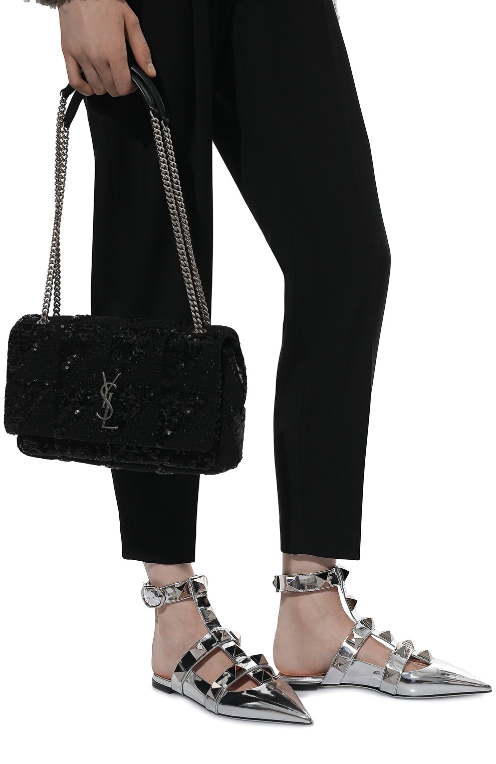 Кожаные балетки roman stud VALENTINO, арт. XW2S0BY5/BAI, фото 3