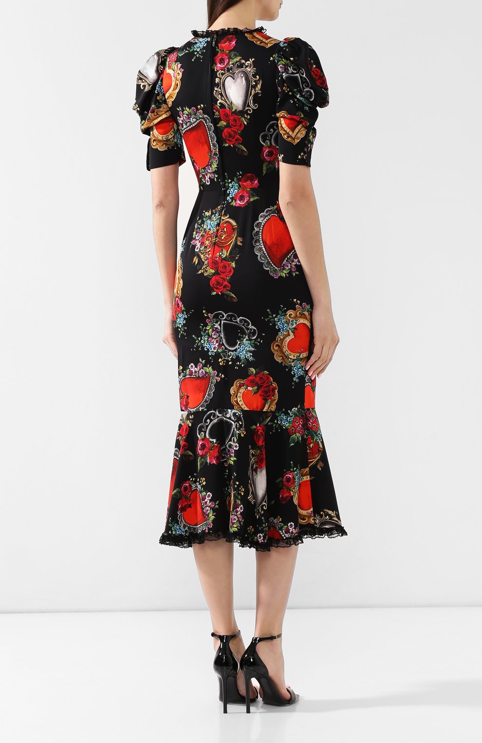 Платье из смеси шелка и хлопка DOLCE & GABBANA, арт. F6D9WT/FSAYM, фото 4