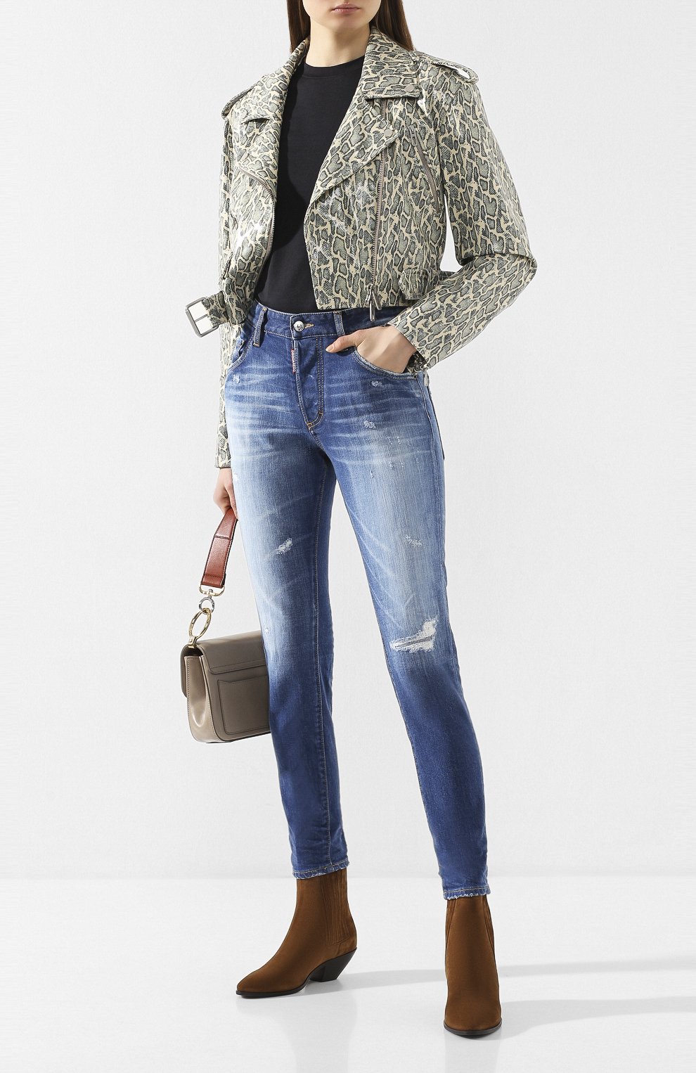 Джинсы DSQUARED2 синего цвета по цене 47000 руб., арт. S75LB0279/S30663, фото 2 Джинсы DSQUARED2, арт. S75LB0279/S30663, фото 2