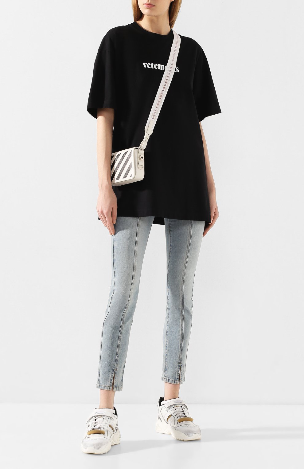Хлопковая футболка VETEMENTS, арт. SS20TR305 1610/W/BLACK/WHITE, фото 2
