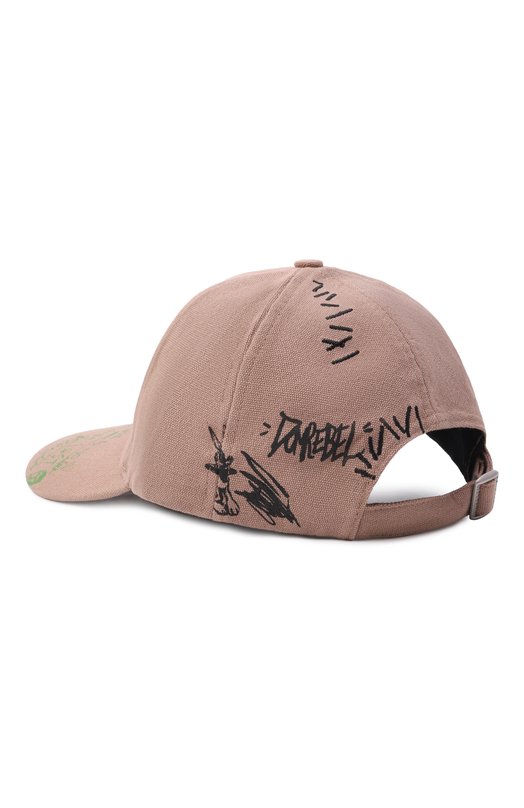 Хлопковая бейсболка DOMREBEL SKETCH BUNNY/BASEBALL CAP Розовый  SKETCH BUNNY/BASEBALL CAP Фото 2