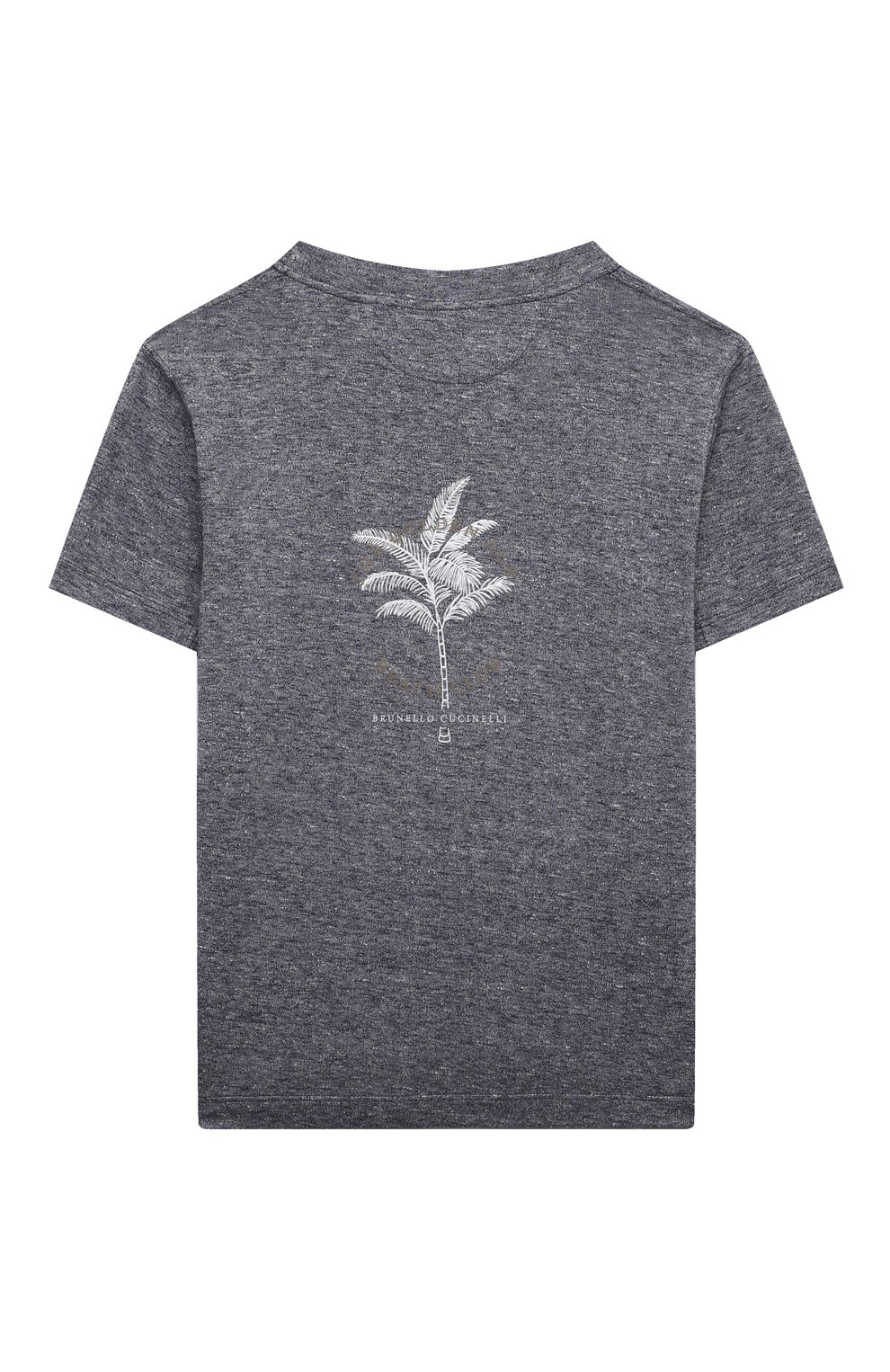 Футболка изо льна и хлопка BRUNELLO CUCINELLI, арт. BW835T148C, фото 2