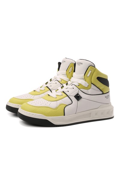 Кожаные кеды one stud VALENTINO, арт. XY2S0E63/NWN, фото 1