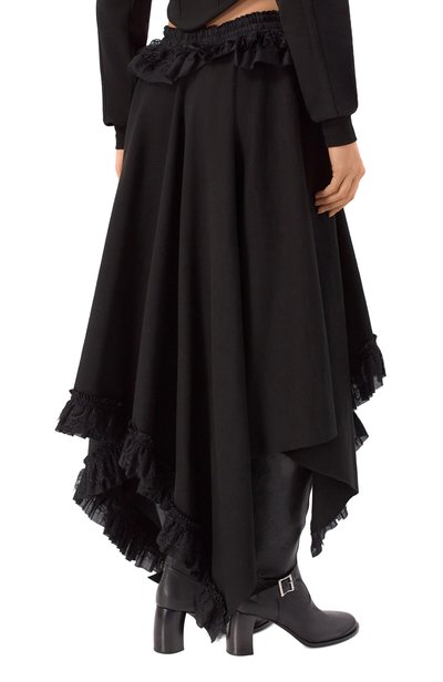 Хлопковая юбка ANN DEMEULEMEESTER, арт. B0014662/FA799, фото 4