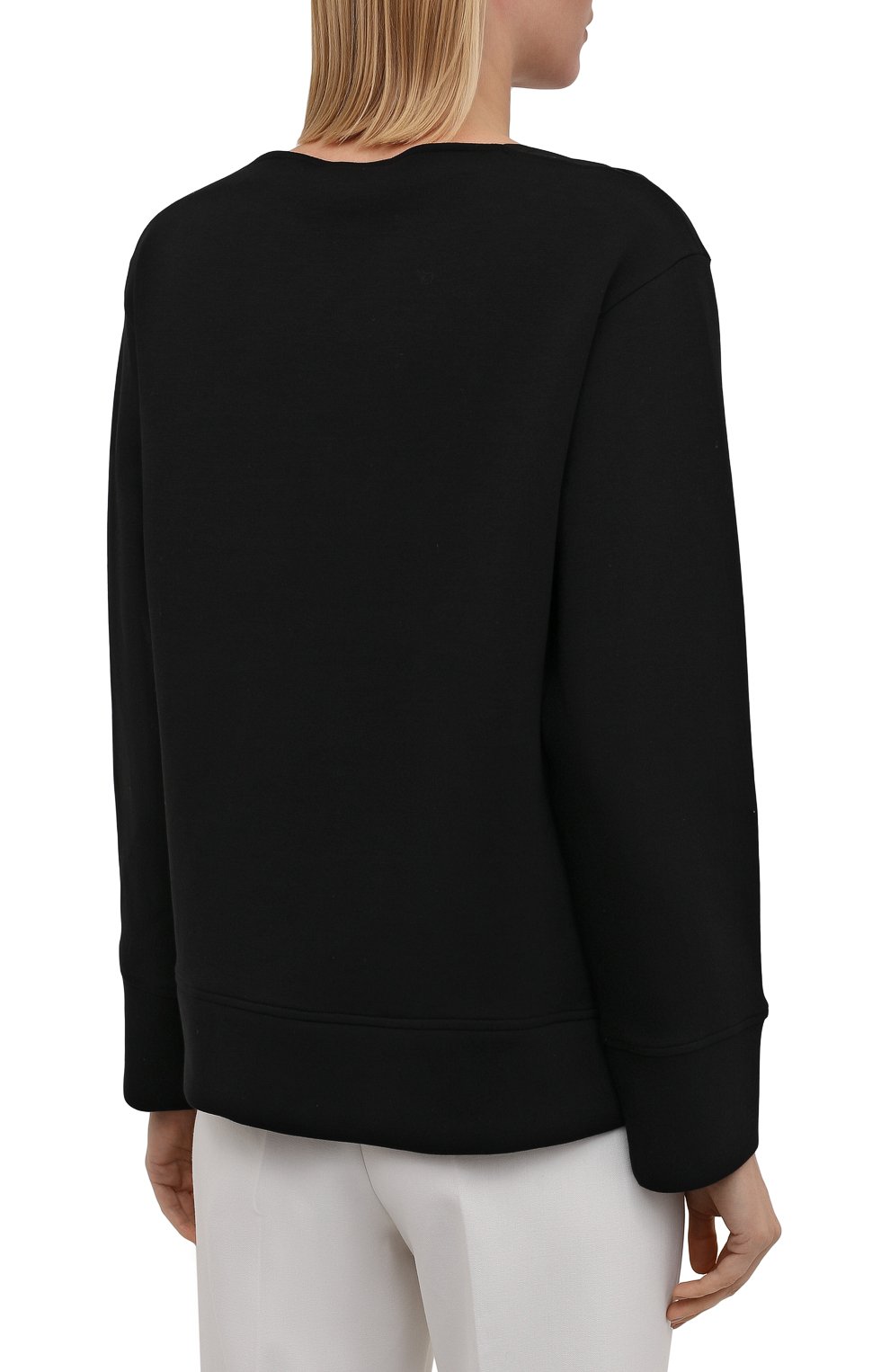 Хлопковый пуловер EMPORIO ARMANI черного цвета по цене 33600 руб., арт. 6K2M6P/1JHSZ, фото 4 Хлопковый пуловер EMPORIO ARMANI, арт. 6K2M6P/1JHSZ, фото 4