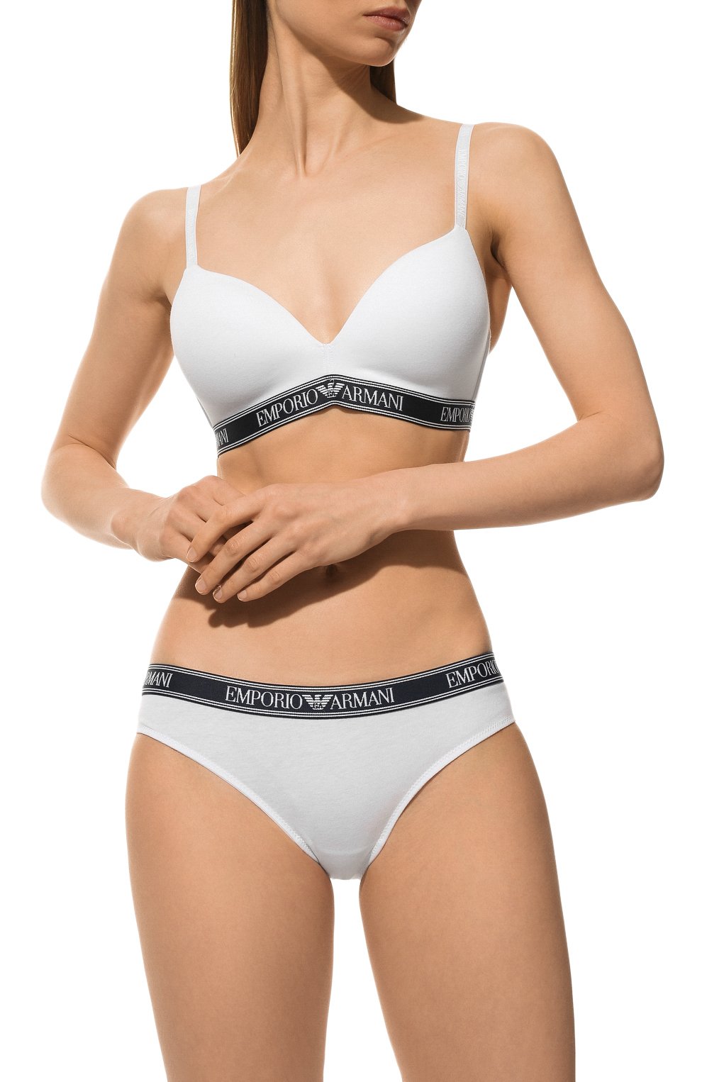 Комплект из двух пар трусов EMPORIO ARMANI белого цвета по цене 4880 руб., арт. 163334/2R227, фото 2 Комплект из двух пар трусов EMPORIO ARMANI, арт. 163334/2R227, фото 2