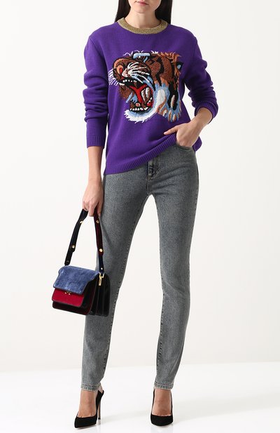 Джинсы-скинни с потерто стями GUCCI, арт. 502797/XD741, фото 2