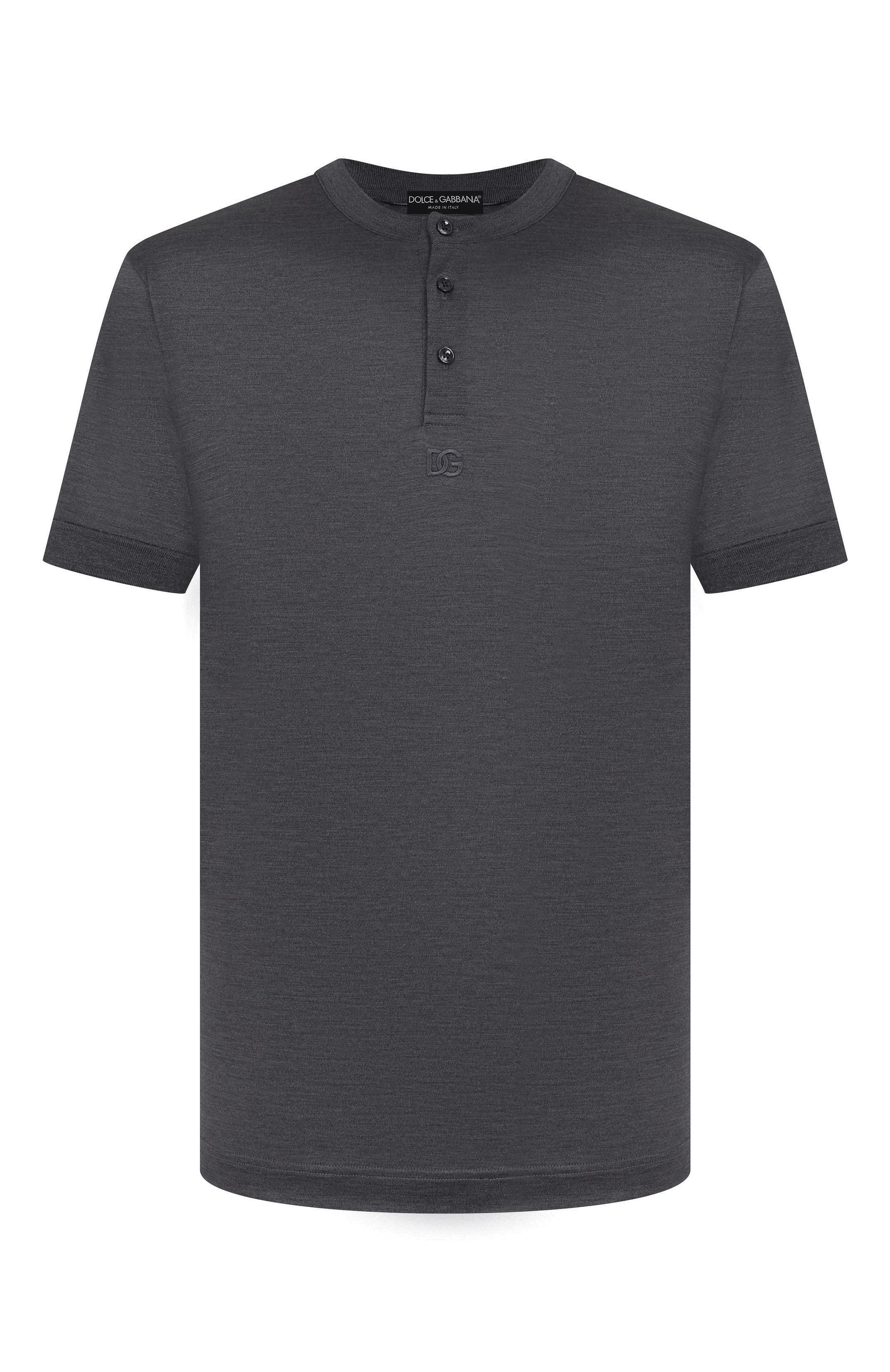 Шелковая футболка-хенли DOLCE & GABBANA, арт. G8QK3Z/G7PG0, фото 1