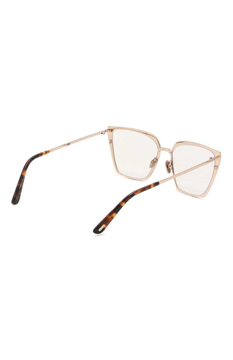 Женские оправа TOM FORD золотого цвета, арт. TF5945-B 028 | Фото 4 (Нос: Не проставлено; Региональные ограничения белый список (Axapta Mercury): Не проставлено; Тип очков: Оправа; Материал: Металл; Очки форма: Квадратные; Оптика Гендер: оптика-женское)