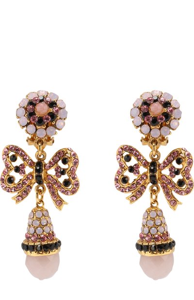 Серьги-клипсы с подвесками и кристаллами swarovski LARISA BARRERA, арт. EE731PJ, фото 1