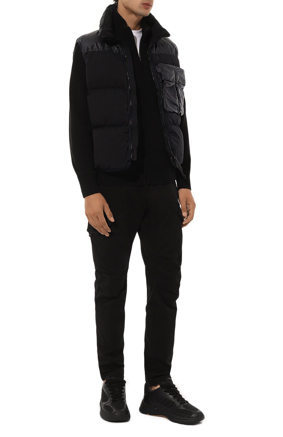 Шерстяной кардиган C.P. COMPANY черного цвета по цене 35150 руб., арт. 17CMKN143A110149A, фото 2 Шерстяной кардиган C.P. COMPANY, арт. 17CMKN143A110149A, фото 2