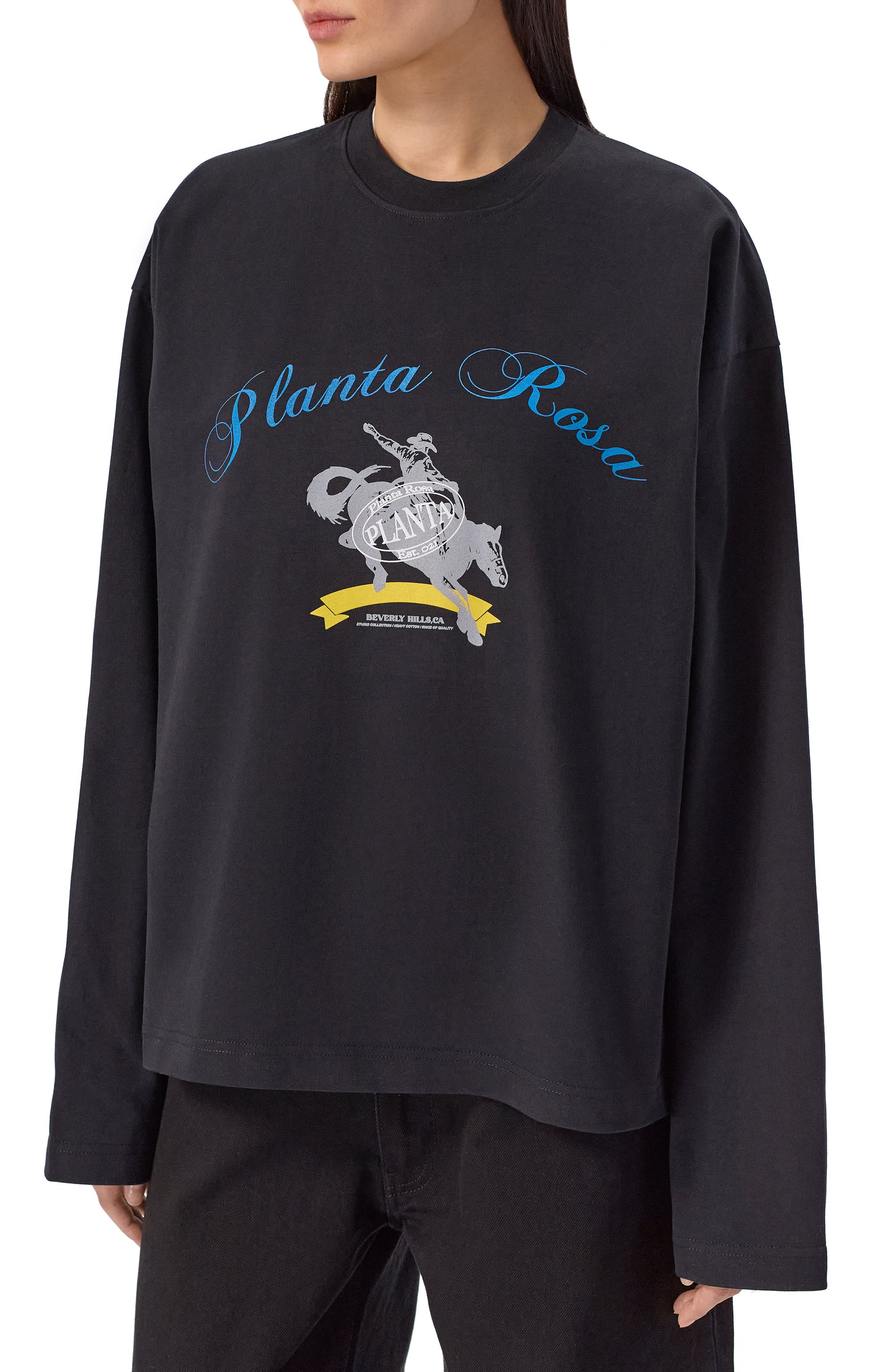 Хлопковый лонгслив PLANTA ROSA, арт. PR/L02.1/RODEO-ICON/300VELVET, фото 6