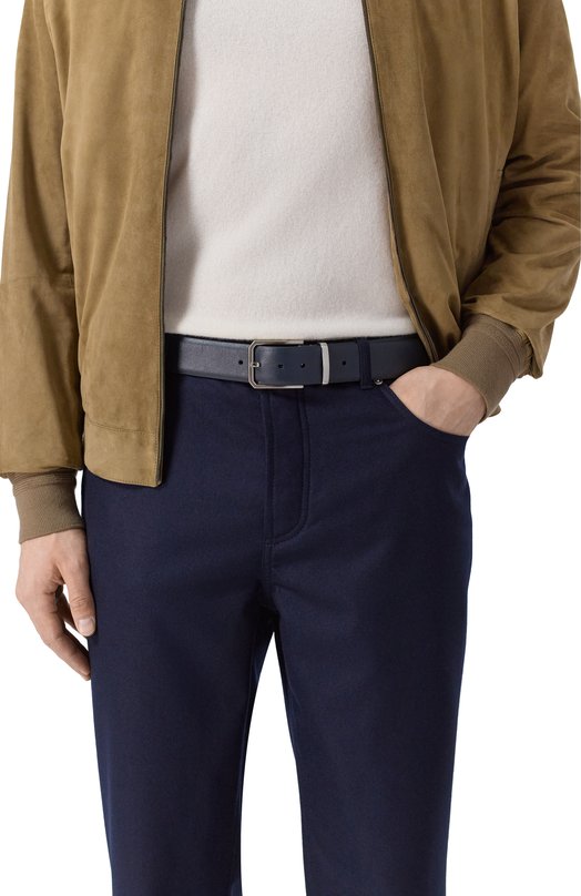 Кожаный ремень MVST 67U.0003/NAPPA Синий  67U.0003/NAPPA Фото 2