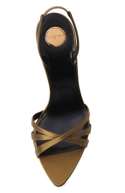 Текстильные босоножки Kate 110 Saint Laurent 859259/9QNAG Хаки  859259/9QNAG Фото 6