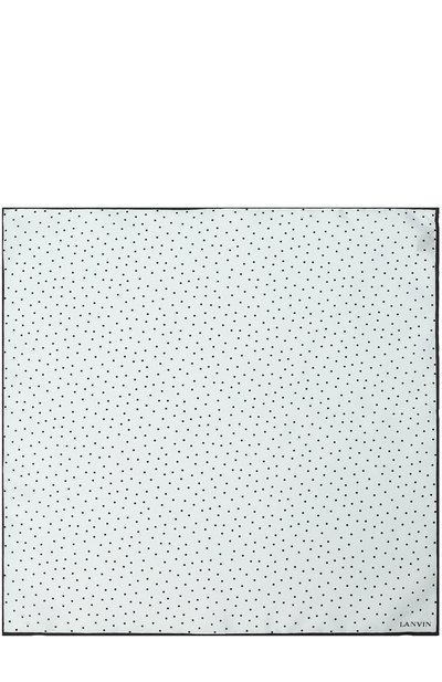 Шелковый платок с узором LANVIN белого цвета по цене 7250 руб., арт. 2716/HANDKERCHIEF, фото 2 Шелковый платок с узором LANVIN, арт. 2716/HANDKERCHIEF, фото 2