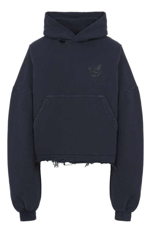 Хлопковое худи Balenciaga 783397/TSVD4 Чёрный 783397/TSVD4