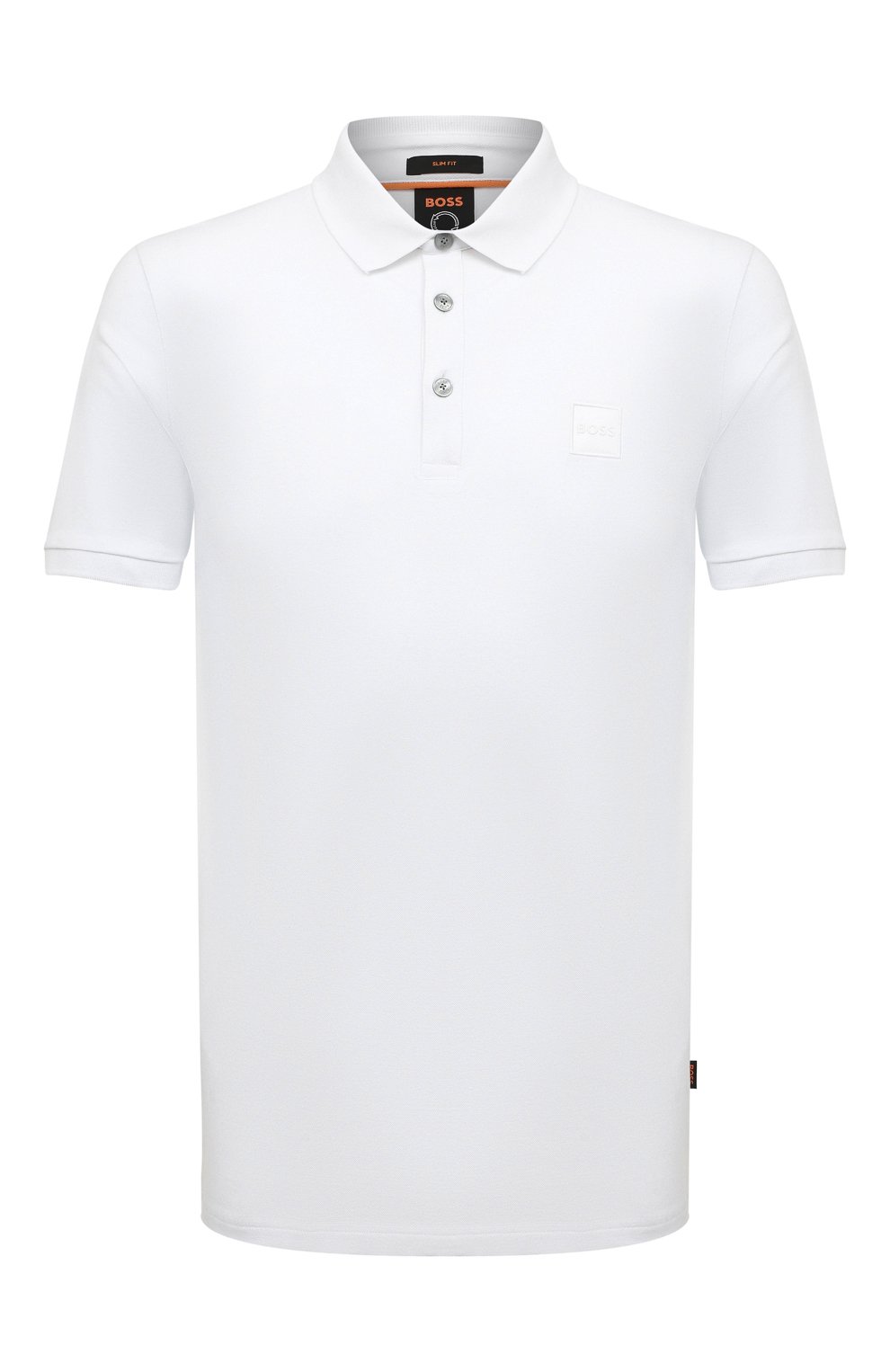 Хлопковое поло BOSS белого цвета по цене 10500 руб., арт. 50472668, фото 1 Хлопковое поло BOSS, арт. 50472668, фото 1