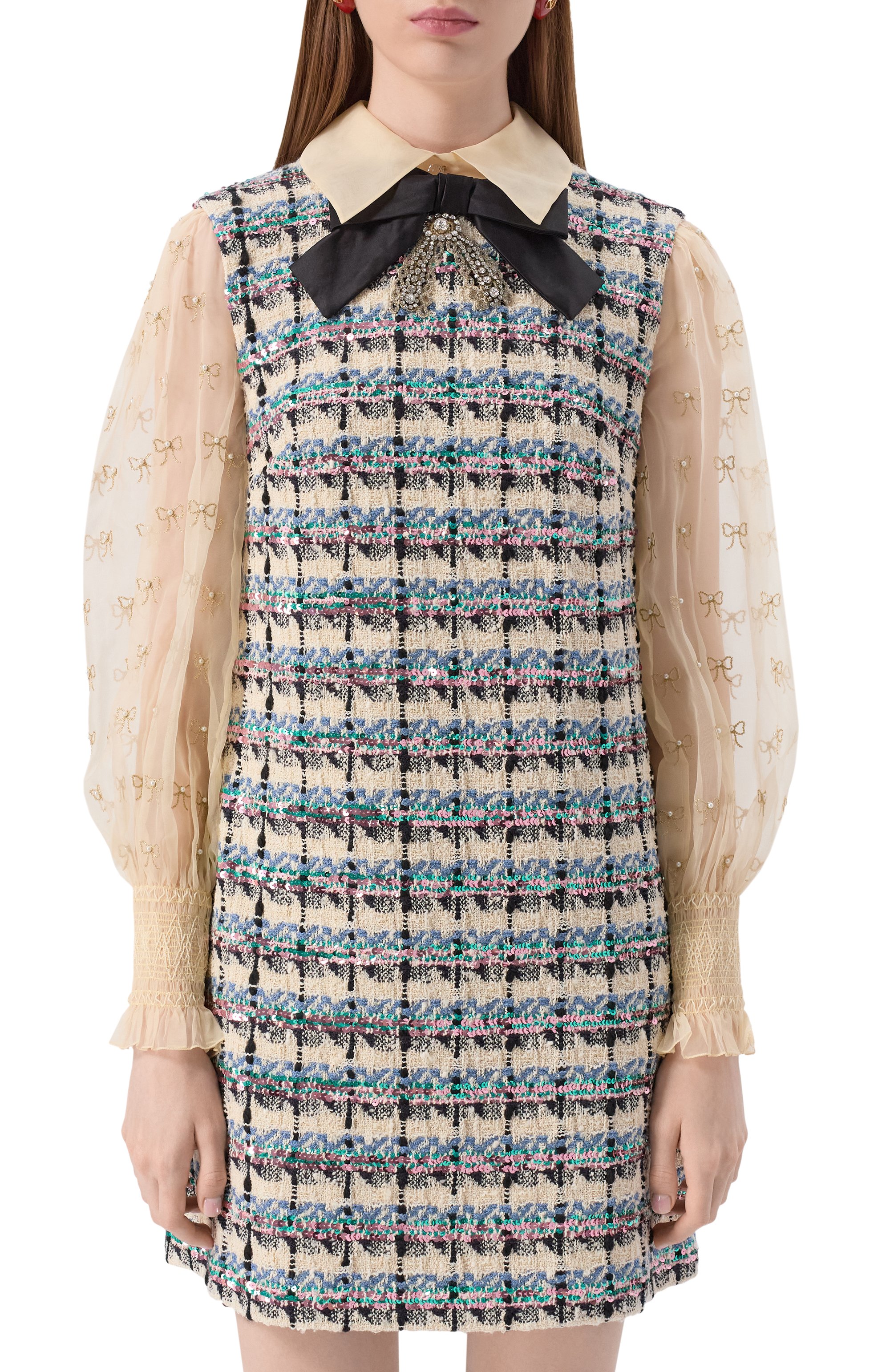 Твидовое платье VALENTINO, арт. 7B3VADR5/9E6, фото 3