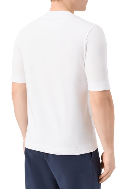 Хлопковая футболка DIRK BIKKEMBERGS белого цвета по цене 5295 руб., арт. BMT1240, фото 4 Хлопковая футболка DIRK BIKKEMBERGS, арт. BMT1240, фото 4