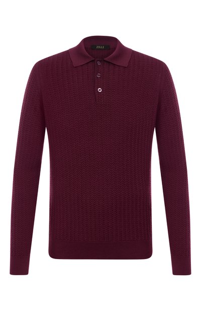 Мужская поло из шерсти и шелка ZILLI, арт. KBP001M0230VZCAB0