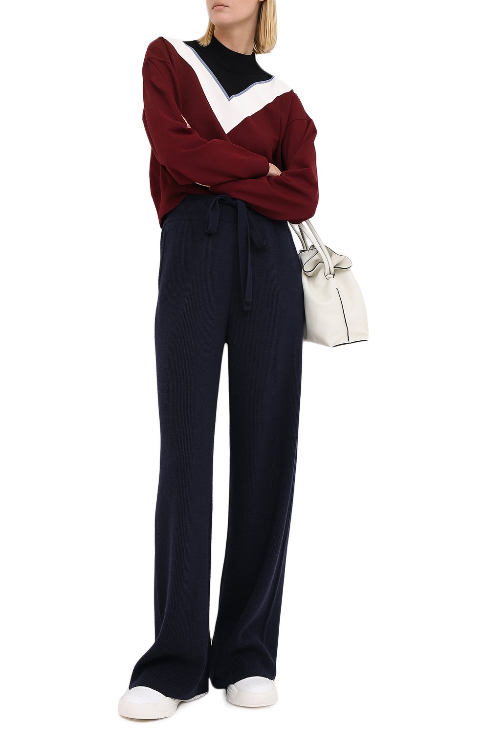 Брюки NANUSHKA, арт. 0NI_NAVY_RECYCLED CASHMERE KNIT, фото 2