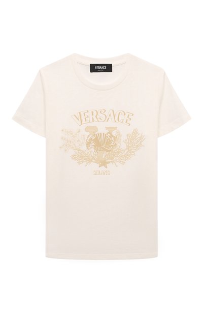 Хлопковая футболка VERSACE, арт. 1000239/1A11428/8-14
