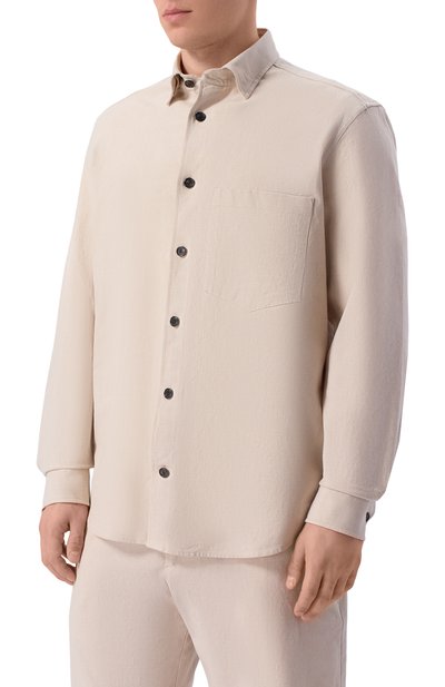 Рубашка изо льна и вискозы BOGNER, арт. 58731270, фото 3