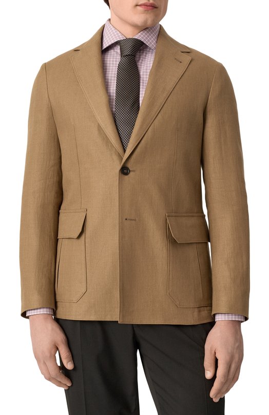 Льняной пиджак Corneliani 25X591-2514108 Бежевый  25X591-2514108 Фото 5
