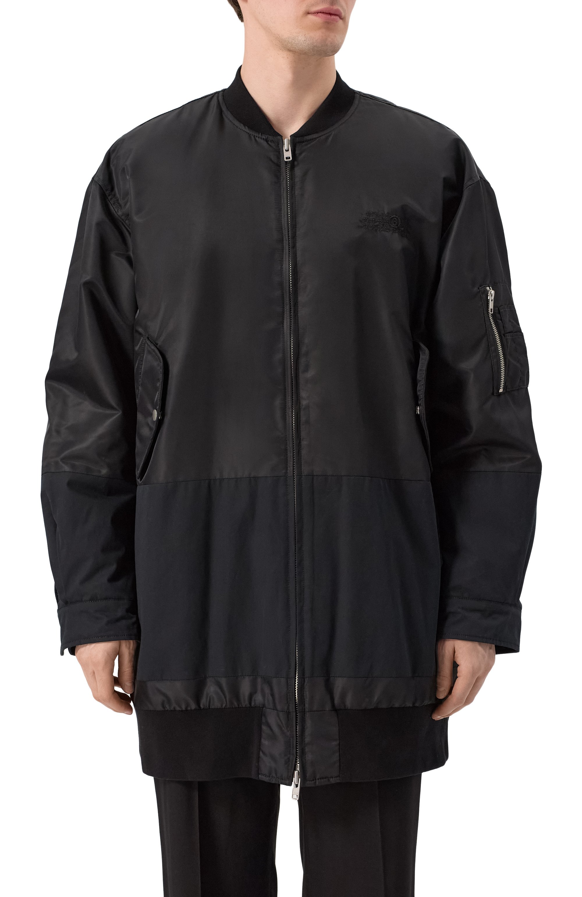 Бомбер MM6 черного цвета по цене 175500 руб., арт. SH0AM0033/M35257, фото 3 Бомбер MM6, арт. SH0AM0033/M35257, фото 3