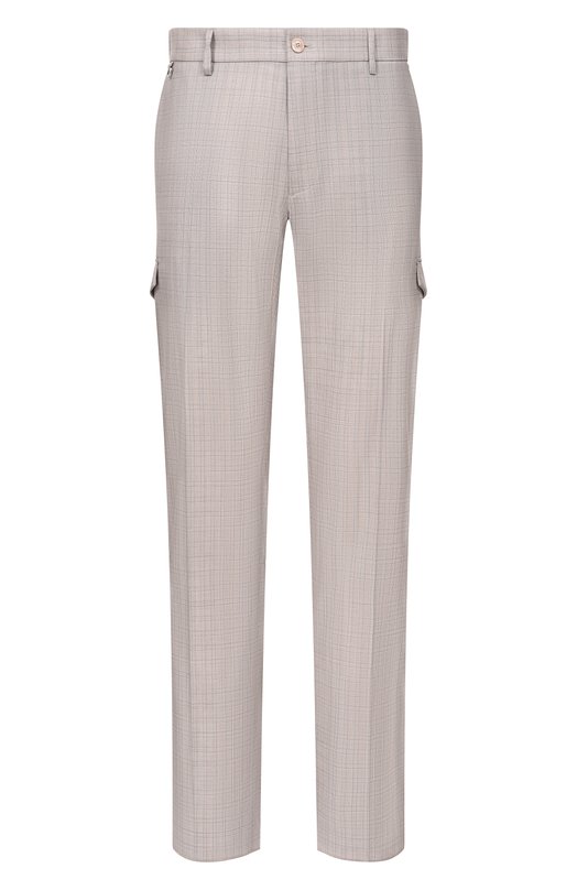 Шерстяные брюки-карго Stefano Ricci M1T6100142/T066HA Серый M1T6100142/T066HA