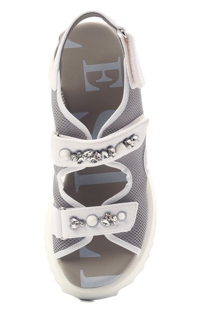 Текстильные сандалии LE SILLA серого цвета по цене 65600 руб., арт. 6677S040M1PPFED, фото 5 Текстильные сандалии LE SILLA, арт. 6677S040M1PPFED, фото 5