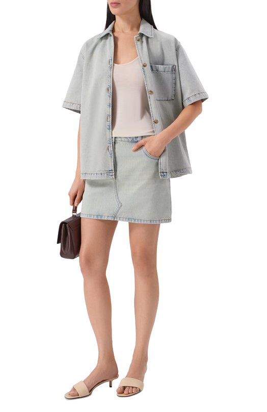 Джинсовая юбка 12 STOREEZ 136371 Голубой  136371 Фото 2