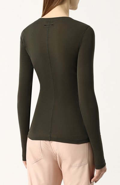 Облегающий шелковый пуловер с v-образным вырезом TOM FORD, арт. TSJ257-FAX290, фото 4