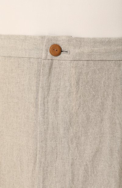 Укороченные льняные брюки YOHJI YAMAMOTO, арт. FE-P52-300, фото 5