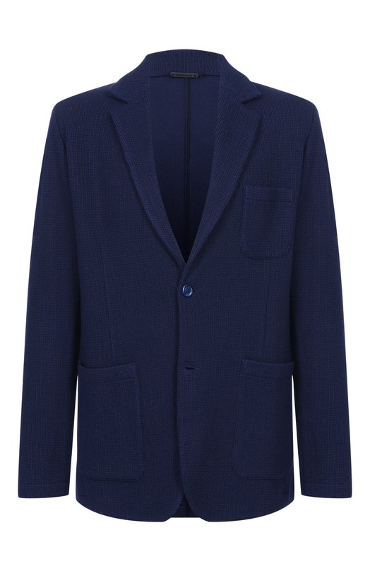 Пиджак из шерсти и шелка Stefano Ricci K606588J02/R25304 Синий K606588J02/R25304