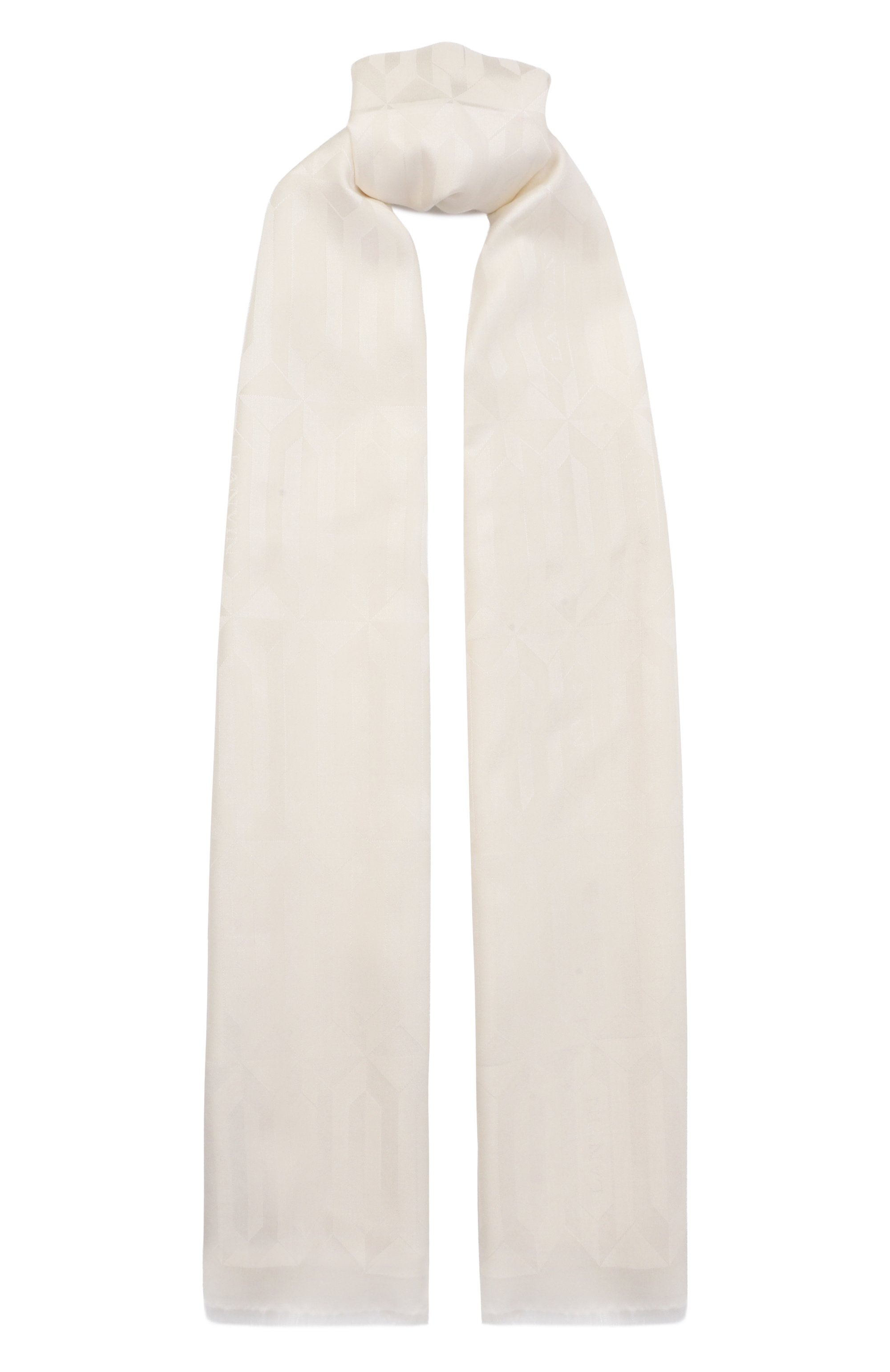 Палантин из шелка и шерсти LANVIN кремового цвета по цене 46500 руб., арт. 6L7020J5754, фото 1 Палантин из шелка и шерсти LANVIN, арт. 6L7020J5754, фото 1